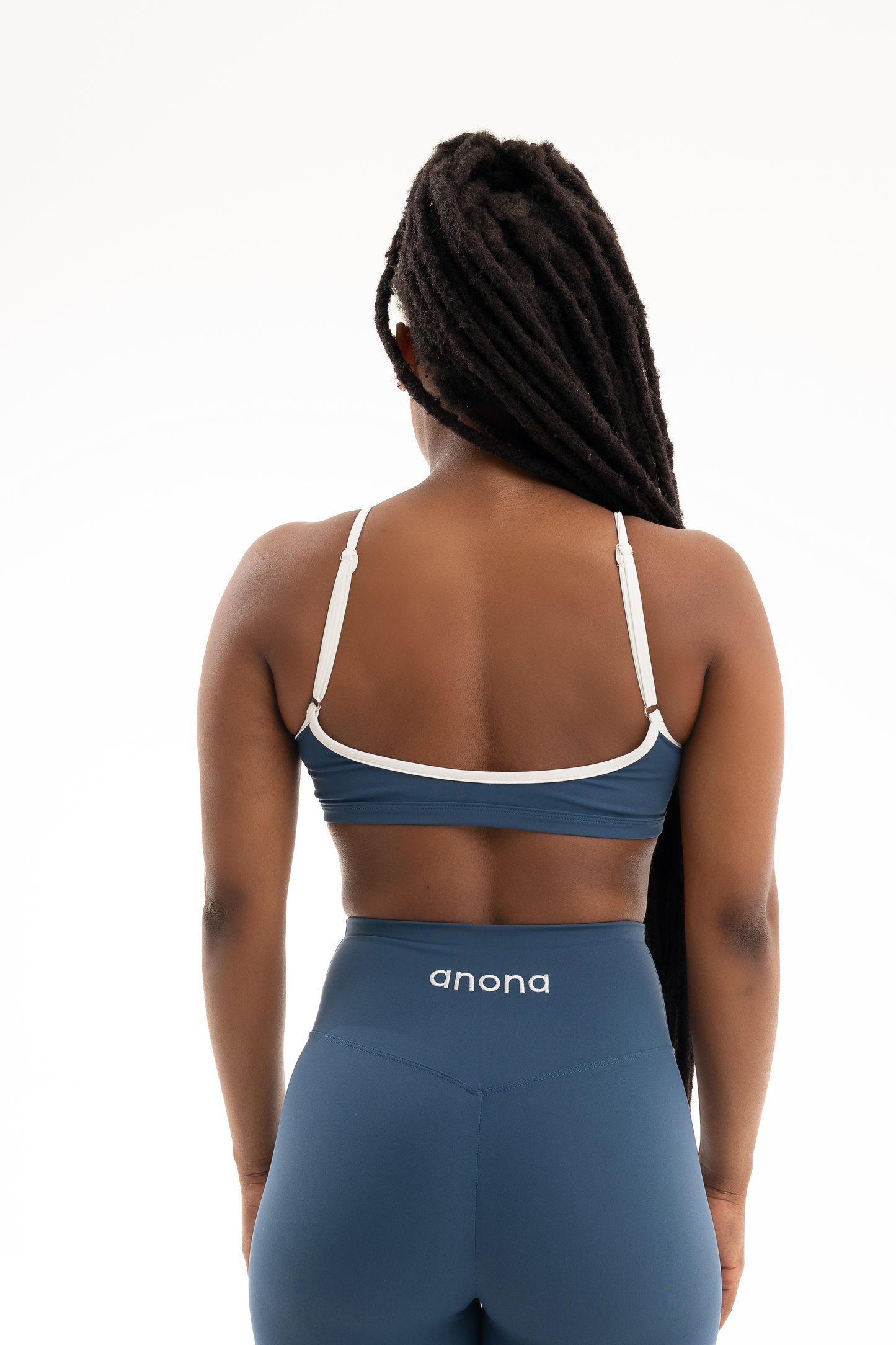 contrast sports bra - blue