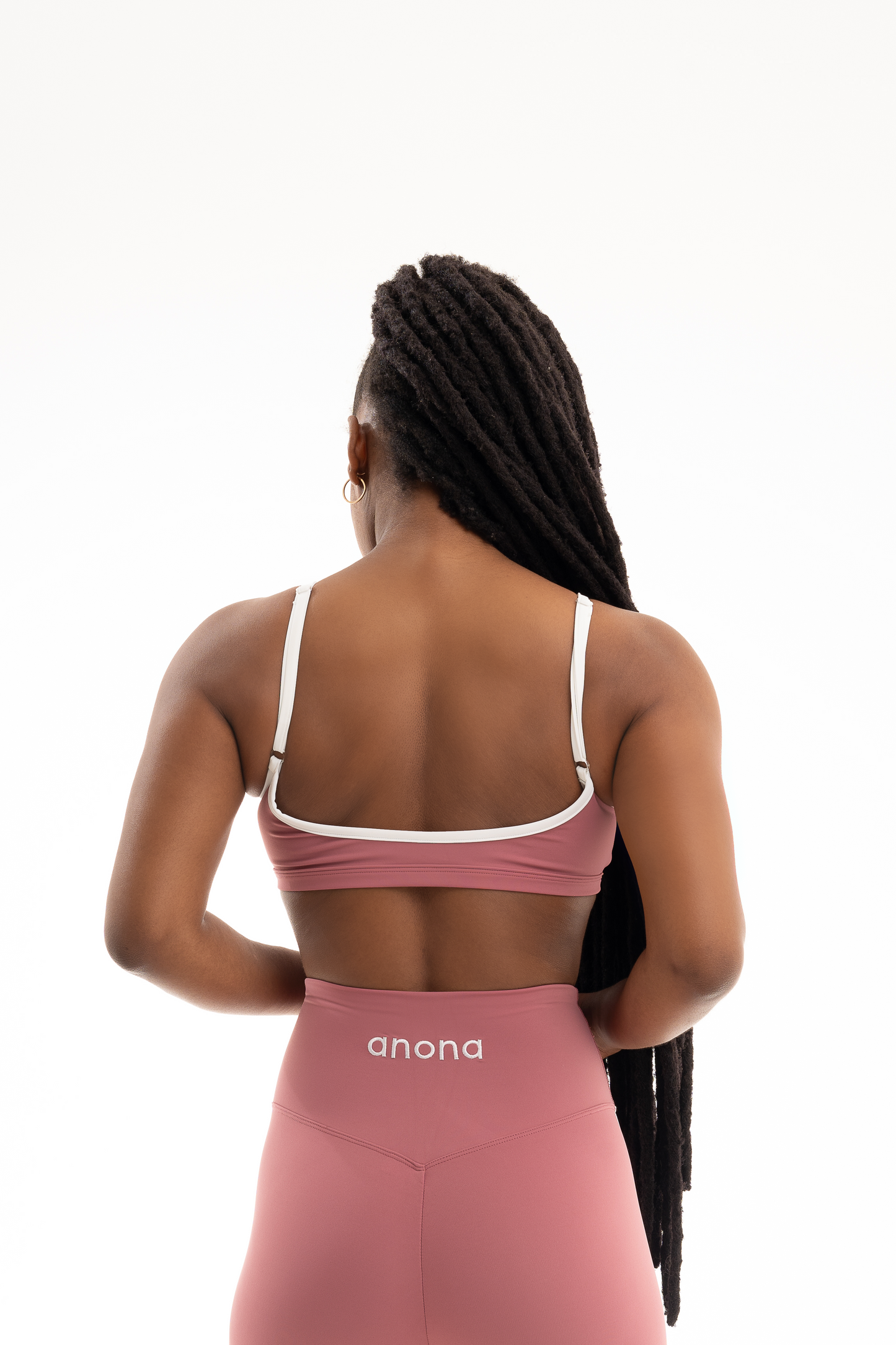 contrast sports bra - pink