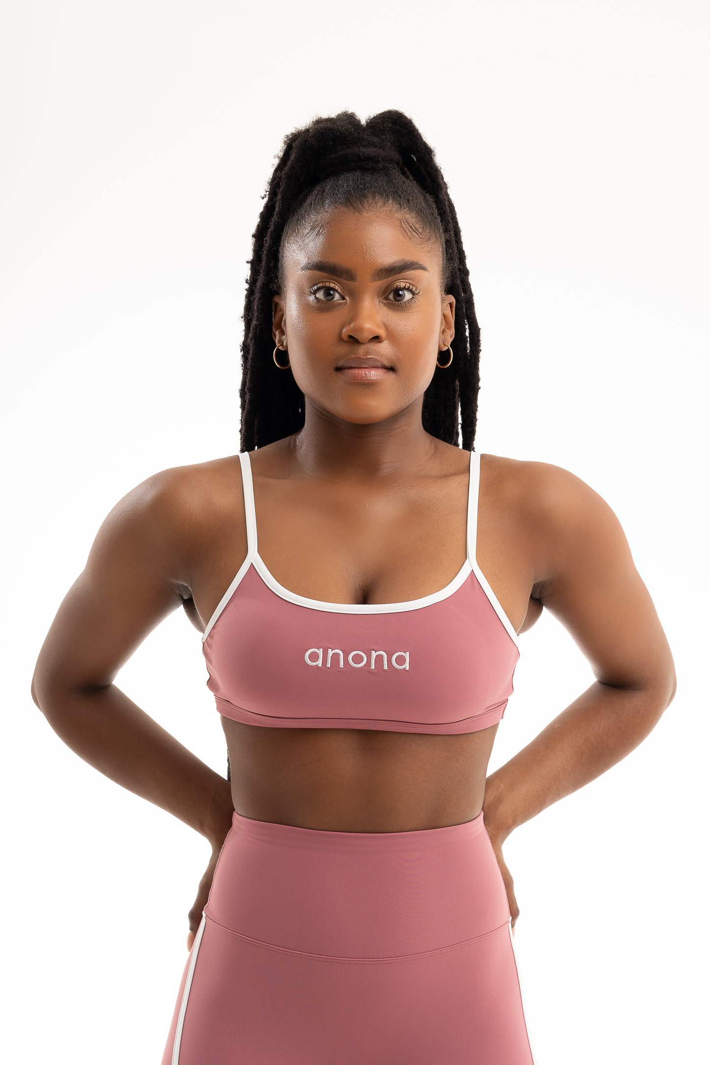 contrast sports bra - pink